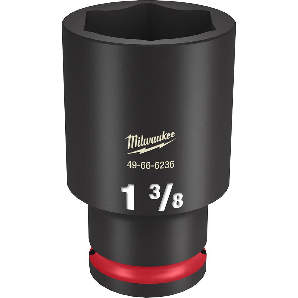 Milwaukee Impact Socket 1/2in Drive 1 3/8in Deep 6 Point, large image number 1