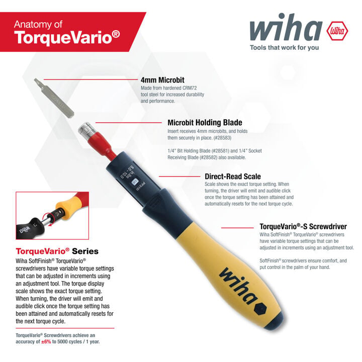 Wiha TorqueControl 1/4 Inch Bit Adapter Blade, large image number 2