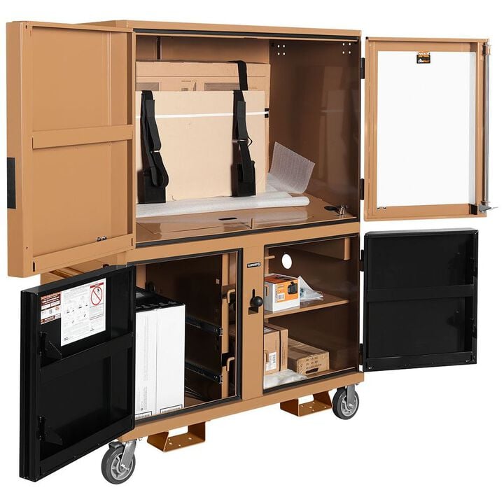Knaack DataVault 150 Lbs Steel Mobile Digital Plan Station with 40 Inch TV Monitor & Laser Printer, large image number 5