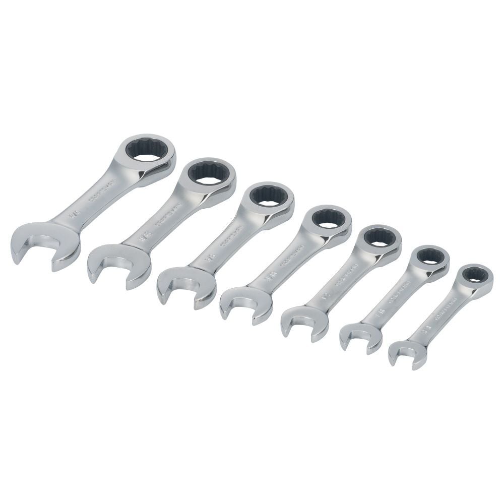 CRAFTSMAN SAE Stubby Ratcheting Wrench Set, 7 Piece, large image number 2