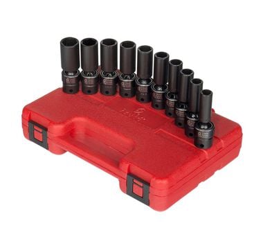 Sunex 3/8 In. Drive Metric Universal Deep Impact Socket Set 10 pc.