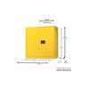 Justrite 20 Gallon Yellow Manual Close Flammable Cabinet, small image number 3