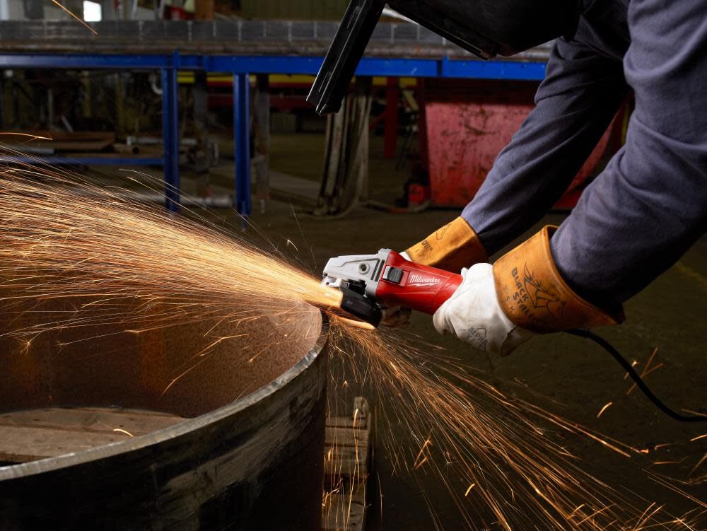 Milwaukee 11 Amp 4 1 2 in. Small Angle Grinder Slide Lock On 6146