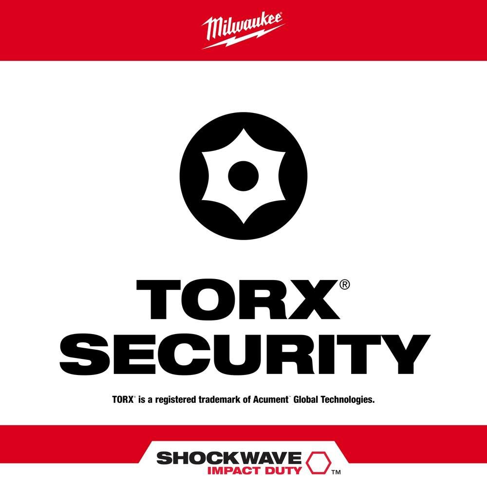 Milwaukee security shop torx bits