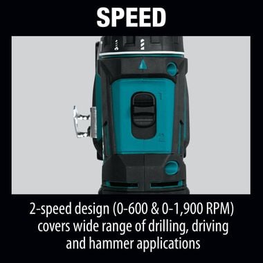 Makita 18 Volt LXT Lithium-Ion Cordless Hammer Drill (Bare Tool), large image number 4