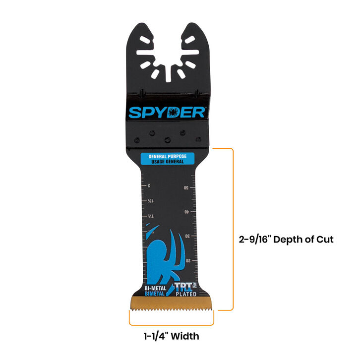 Spyder 1-1/4 Inch Extended Reach Bi-Metal General Purpose Oscillating Blade, large image number 5