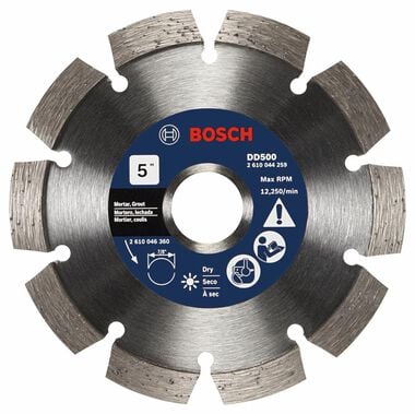 Bosch 5 In. Premium Segmented Tuckpointing Blade, large image number 0