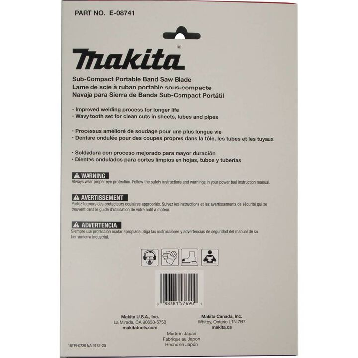 Makita Band Saw Blades 28 3/4in 18 TPI Bi Metal Sub Compact Portable 5pk, large image number 1