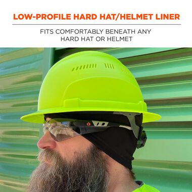 Ergodyne N-Ferno 6813 Black Hard Hat Liner, large image number 3