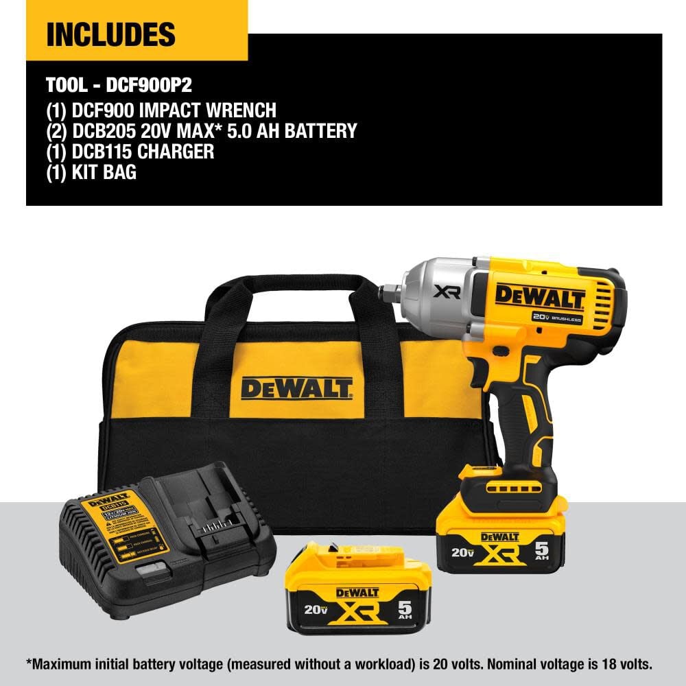 DEWALT 20V MAX XR 1/2in High Torque Impact Wrench Kit Simolary simolary.com 10