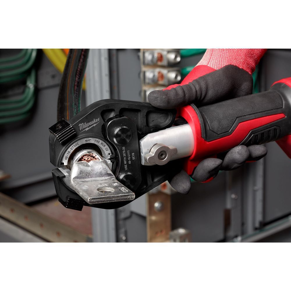 Milwaukee M18 FORCE LOGIC 600 MCM AL Crimper with 750 MCM Expanded Jaw & M18 REDLITHIUM XC 18V 5Ah Battery, large image number 10