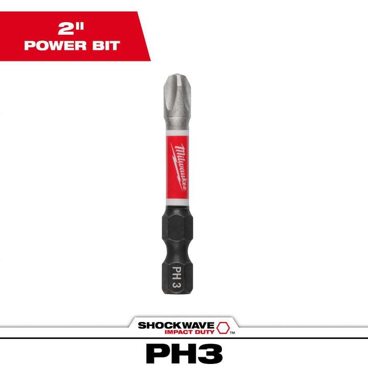 Milwaukee SHOCKWAVE 2 in. Impact Phillips #3 Power Bit, large image number 9