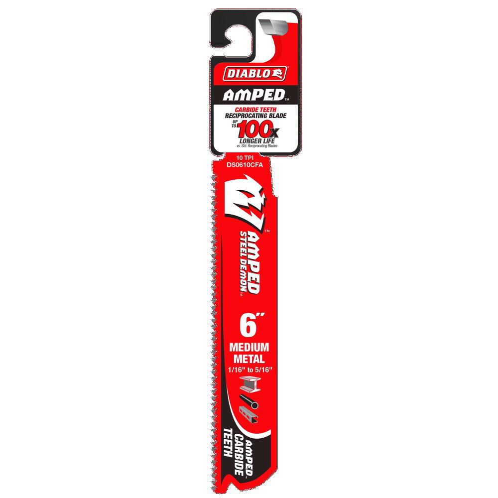 Diablo Tools 6 Inch 10 TPI Steel Demon AMPED Medium Metal Carbide Recip Blade, large image number 6