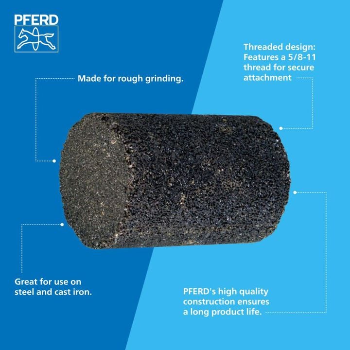 Pferd 2 Inch x 3 Inch, 16 Grit Grinding Tool Shape Plug Bundle, 10 Pieces, large image number 2