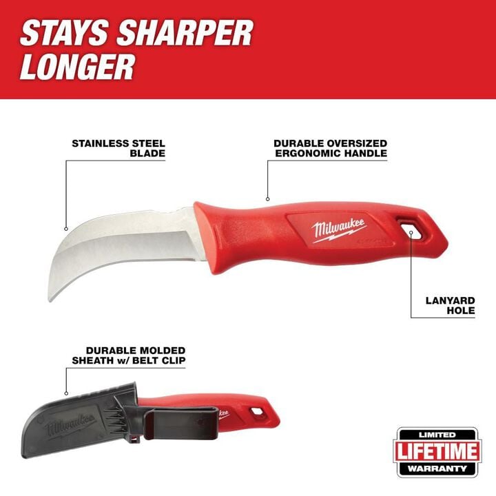 Milwaukee Hawkbill Fixed Blade Knife, large image number 1