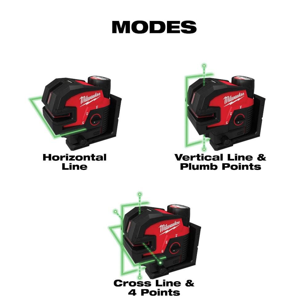 Milwaukee M12 Green Laser Cross Line 4 Points Bare Tool 3624 20 Simolary simolary.com 13