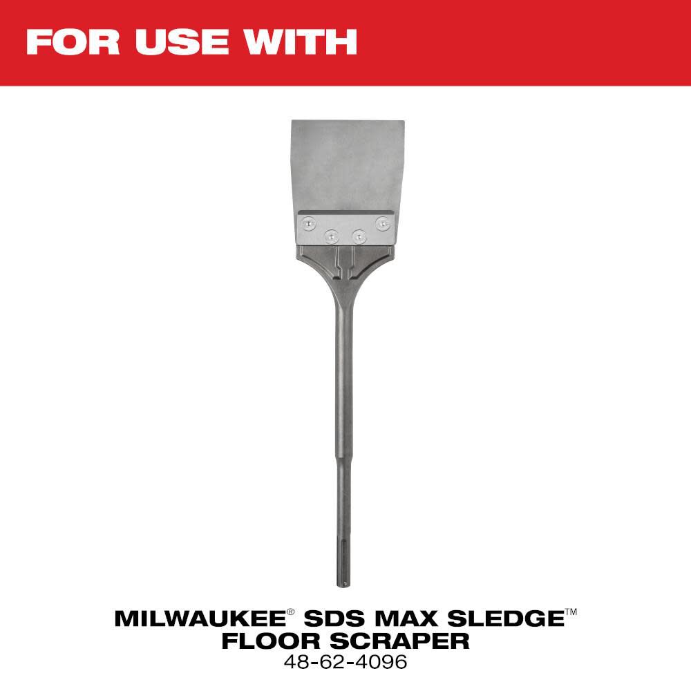 Milwaukee SDS MAX SLEDGE Floor Scraper Replacement Kit 48 62 1912 Acme Tools