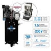 Industrial Air Compressor 7.5 HP Single Phase 230V 80 Gallon Two Stage, small image number 2