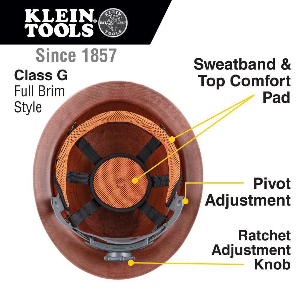Klein Tools High Temp Full Brim Hard Hat, large image number 3