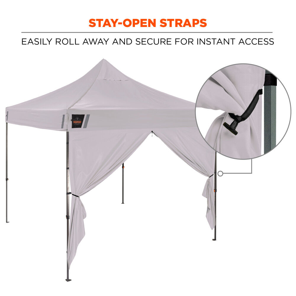 Ergodyne 10 Ft Pop-Up Tent Zipper Door Sidewall White, large image number 3