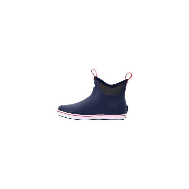 XTRATUF Men's 6 Inch Ankle Deck Boot Medium Width Navy/Red Size 10, large image number 4