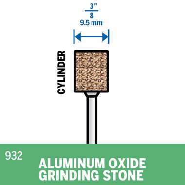 Dremel 3/8 In. Aluminum Oxide Grinding Stone, large image number 2