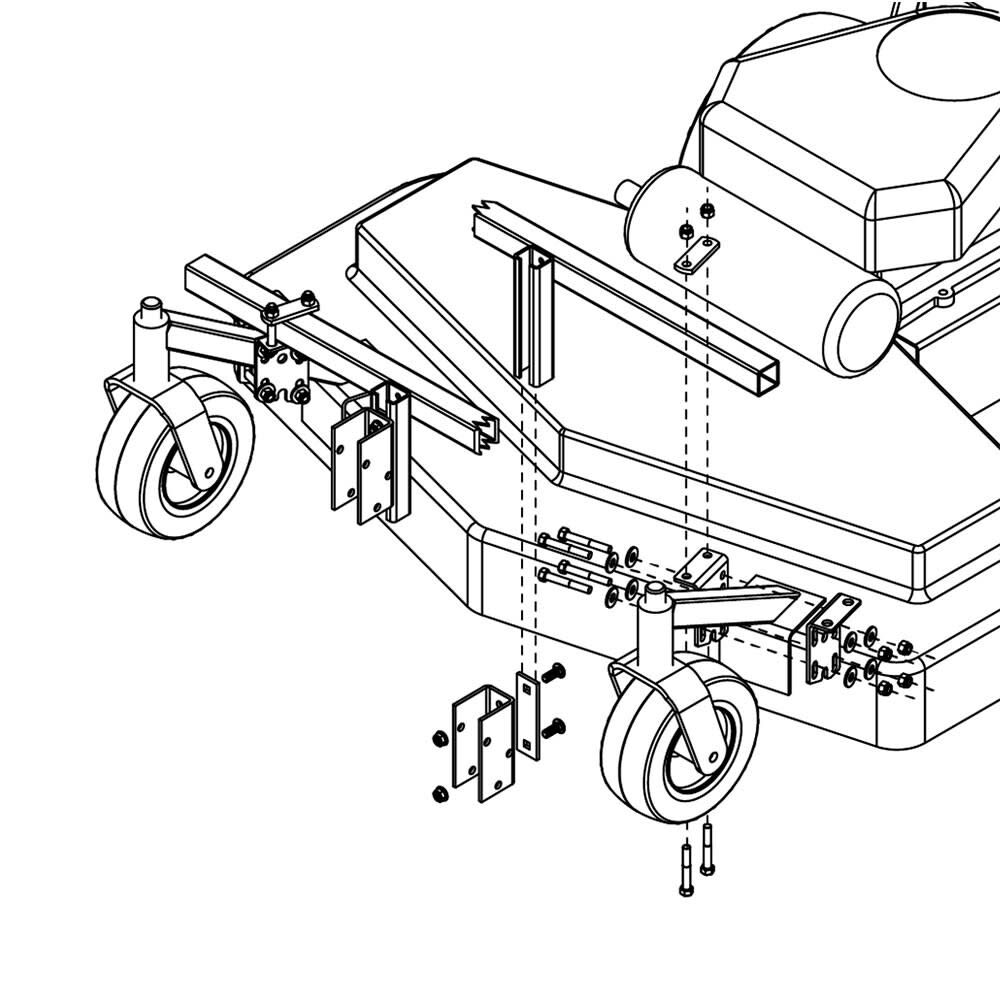 Jrco Front Mount Bar Kit for SSZ-Lazer-200 ZT Bobcat Mower, large image number 4