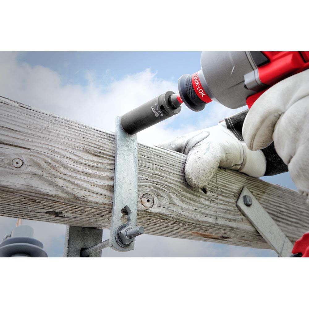 Milwaukee SHOCKWAVE Lineman's 12PT 9/16 in. x 3/4 in. 2-in-1 Socket, large image number 3