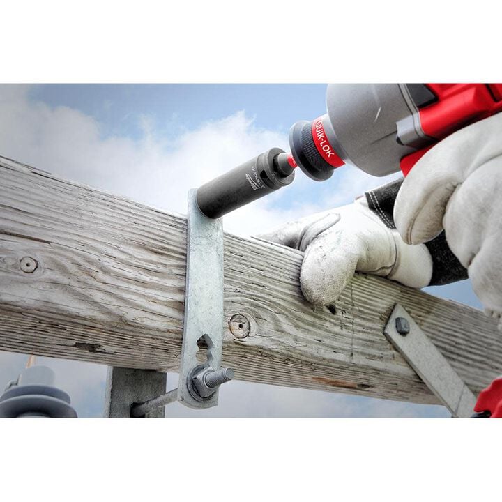 Milwaukee SHOCKWAVE Lineman's 12PT 9/16 in. x 3/4 in. 2-in-1 Socket, large image number 2