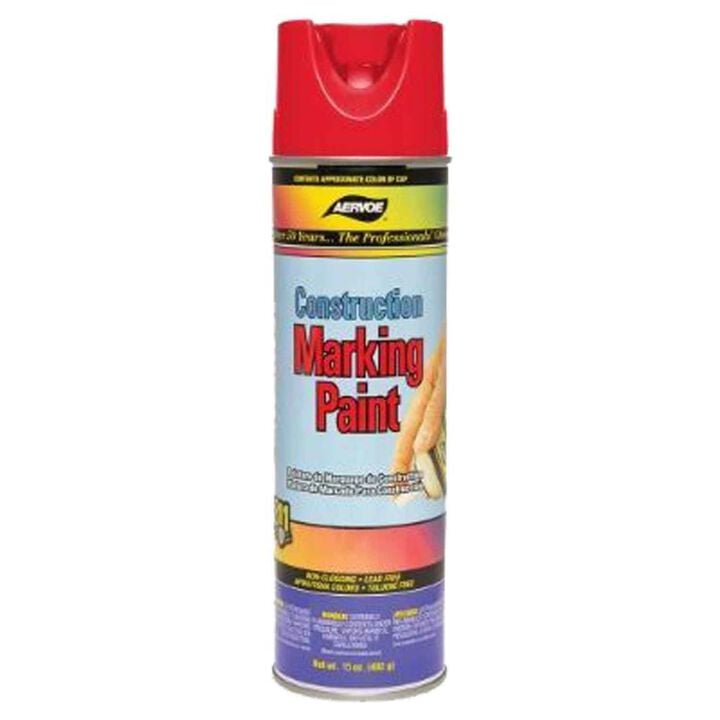 Aervoe 15 Oz Aerosol Red Upside Down Construction Marking Paint