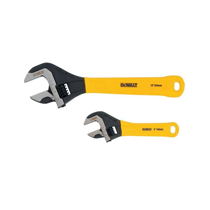 DEWALT Dip Grip Adjustable Wrench 2pk