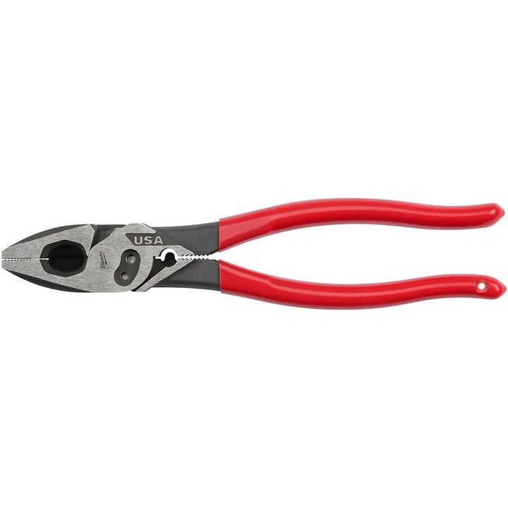 Milwaukee 9inch Linemans Dipped Grip Pliers with Crimper & Bolt Cutter (USA)