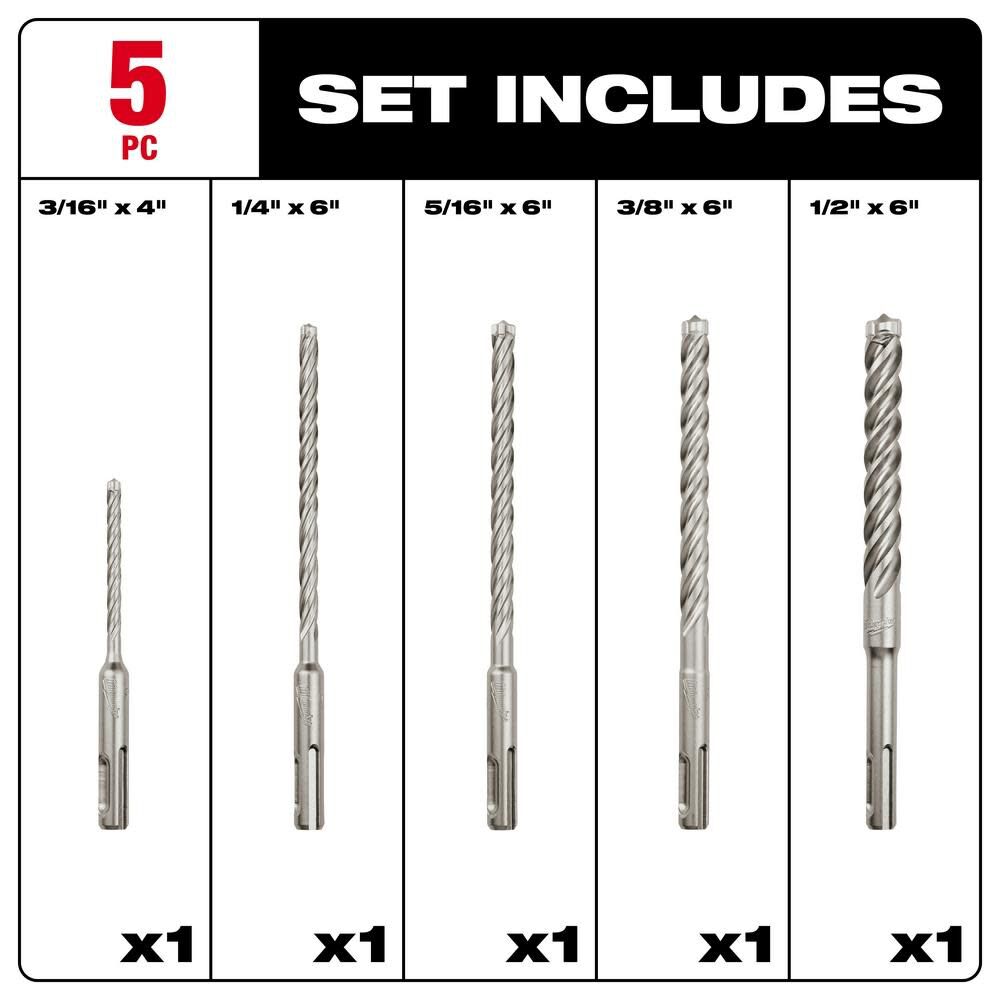 1/4'' x 4-1/2'' SDS 4 Plus Rotary Hammer Drill Bit