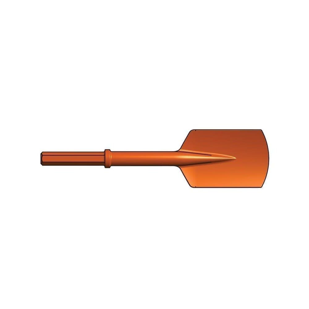Brunner and Lay 7/8in x 3 1/4in Green Hex Shank Clay Spade, large image number 1