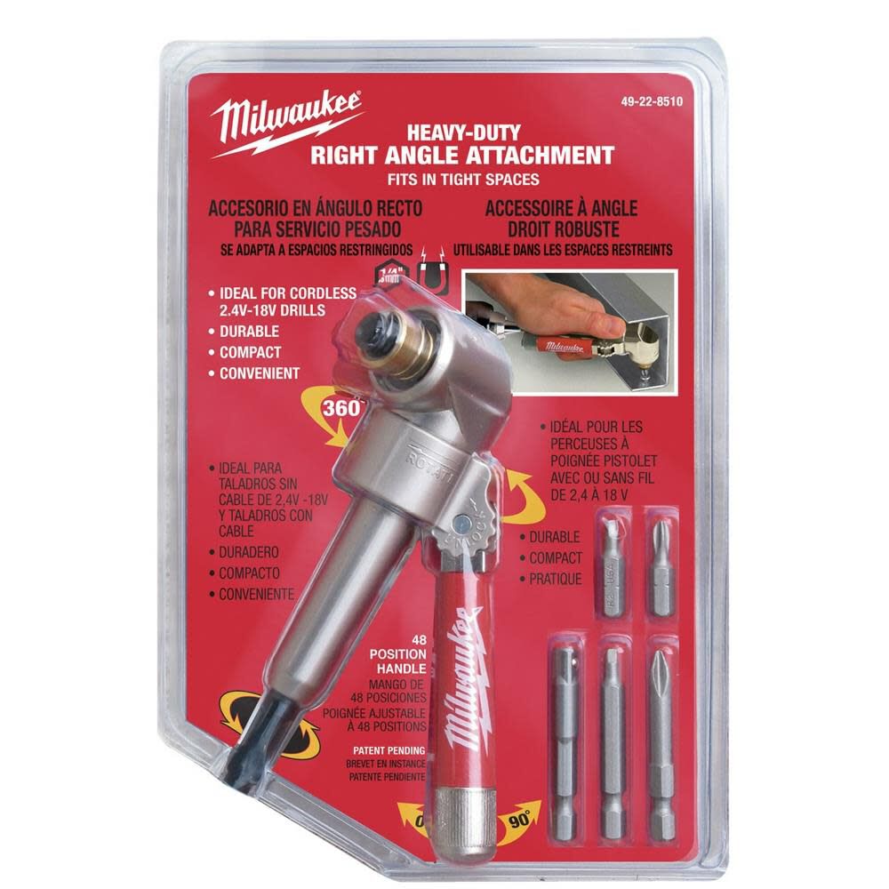 Milwaukee Right Angle Drill Attachment Kit 49 22 8510 Acme Tools