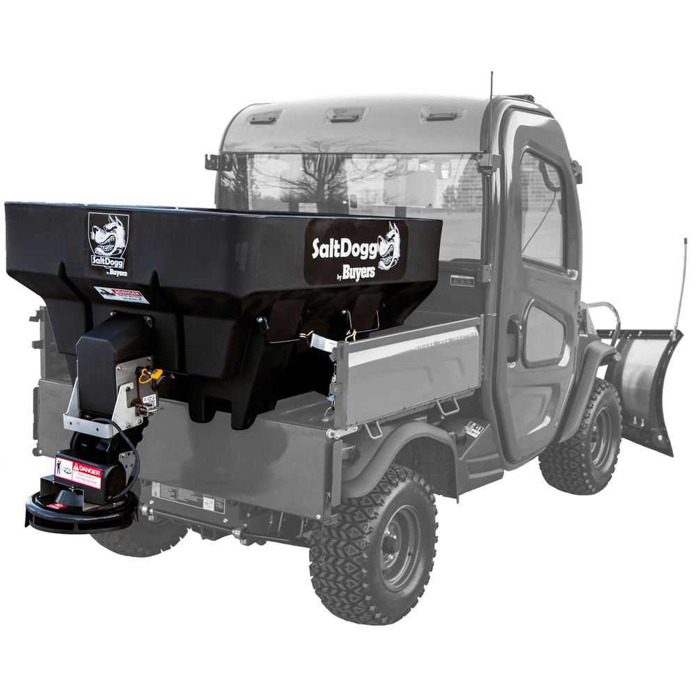 Buyers Products Company SaltDogg 0.75 Cubic Yard Electric Black Poly Hopper Spreader, large image number 2