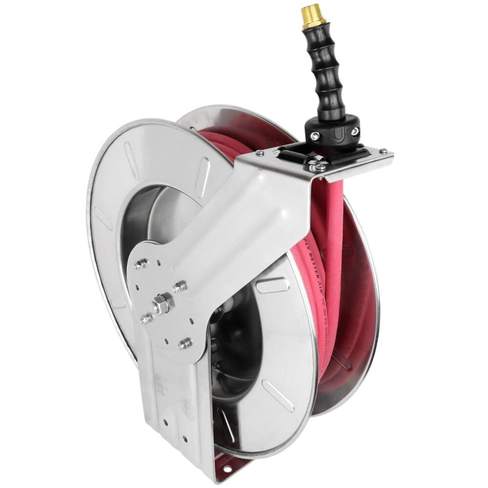 Milton Hose Reel 1/4in ID x 35' EPDM Hose with 1/4in NPT, large image number 1