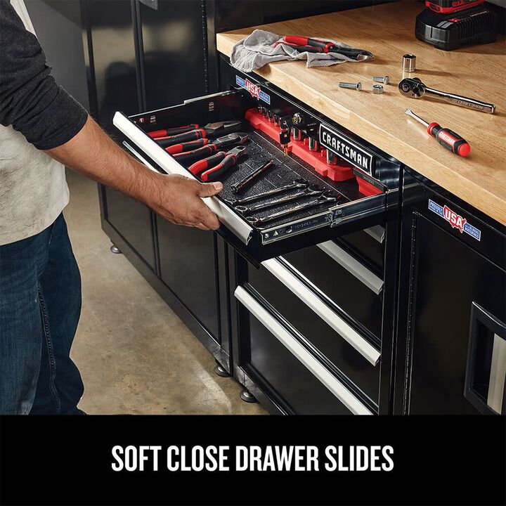 CRAFTSMAN 126 Inch Wide Welded Metal Storage Suite With Cabinet and Drawer Storage, 7 Piece, large image number 5