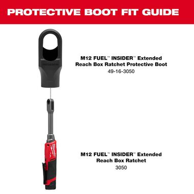 Milwaukee M12 Fuel Insider Extended Reach Ratchet (Bare Tool), Protective Boot Bundle, large image number 20