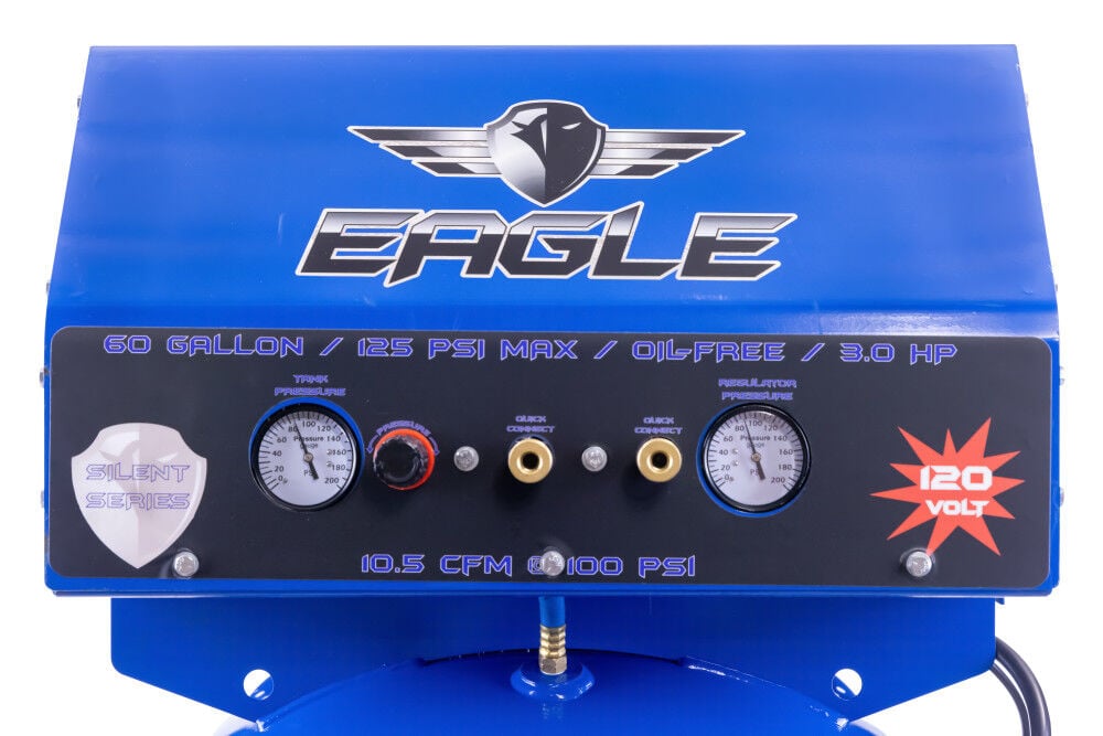 Eagle Compressor Silent Series Air Compressor 60 Gallon Electric Portable, large image number 3
