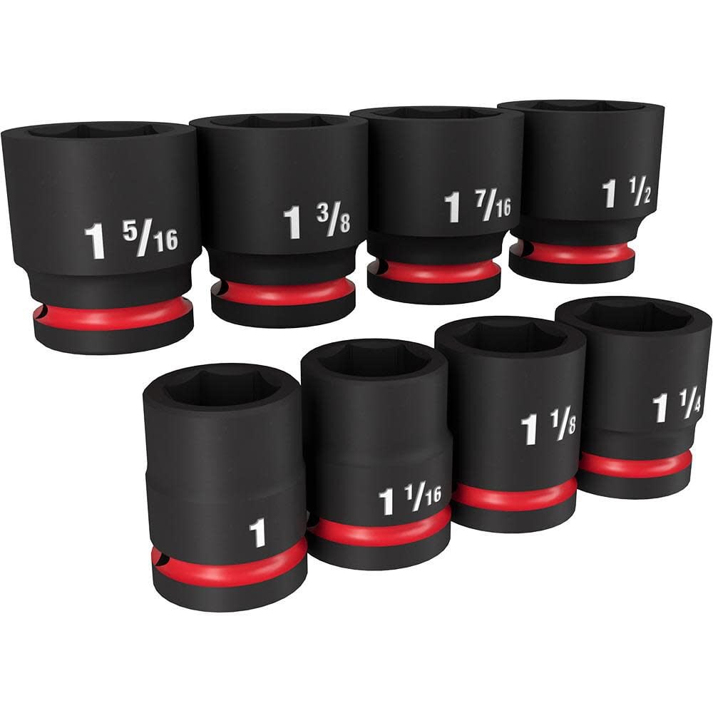 Milwaukee Impact Socket 3 4in Drive Sae Standard 6 Point 8pc 49 66 7017 - Image 3