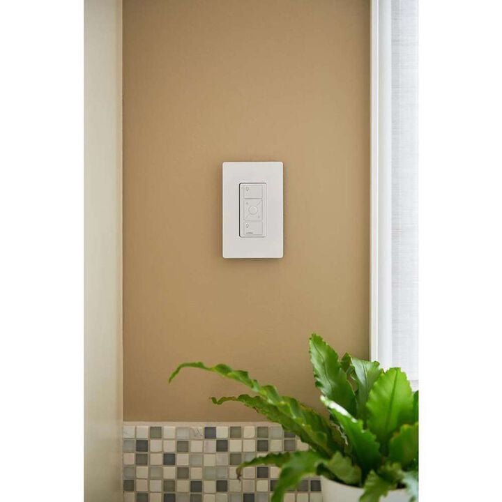 Lutron Pico 120V Gloss White Wireless Dimmer Switch & Receptacle, large image number 2