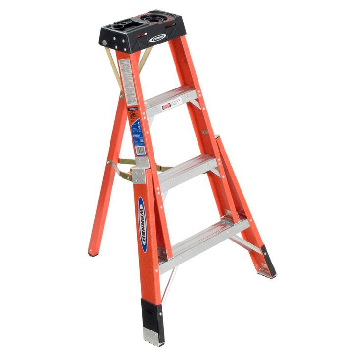 Werner 4-ft Fiberglass 300-lb Type IA Tripod Ladder