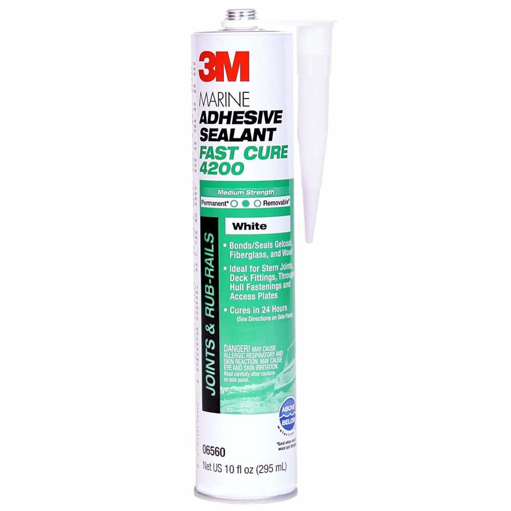 3M 10oz White Fast Cure 4200FC Series Marine Adhesive Sealant – 8129801