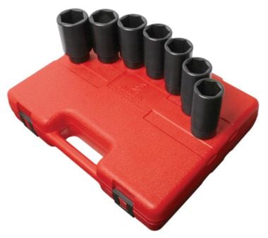 Sunex 7 pc. 1/2 In. Drive Metric Deep Spindle Nut Impact Socket Set, large image number 0