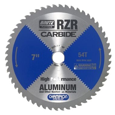 Champion Cutting Tool Carbide Tipped Circular Saw Blade 7in (Aluminum/Non-Ferrous Cutting)