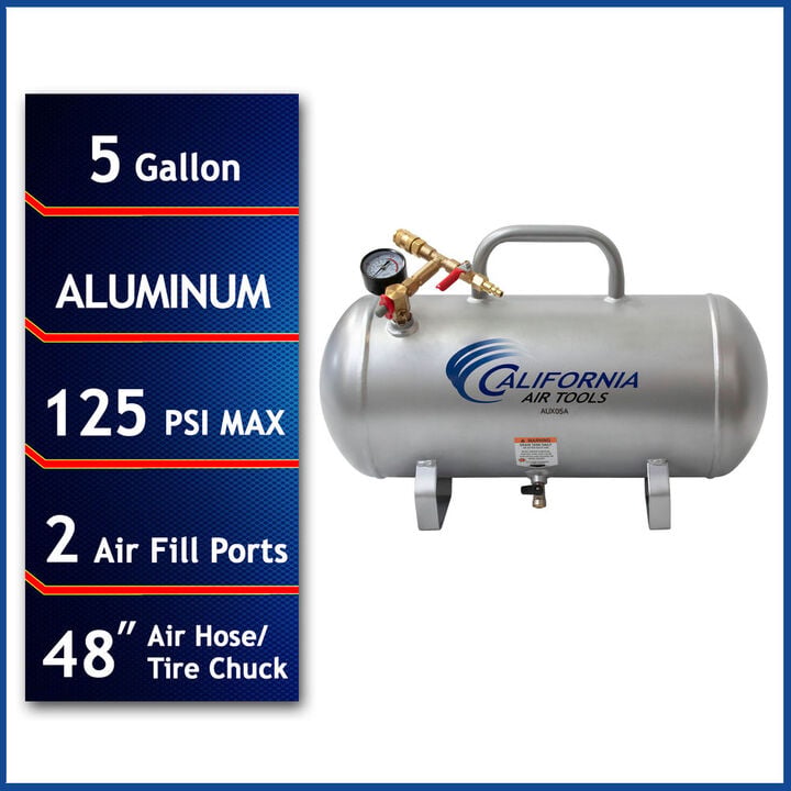 California Air Tools 2-Gallon 125 PSI Aluminum Air Tank, large image number 6
