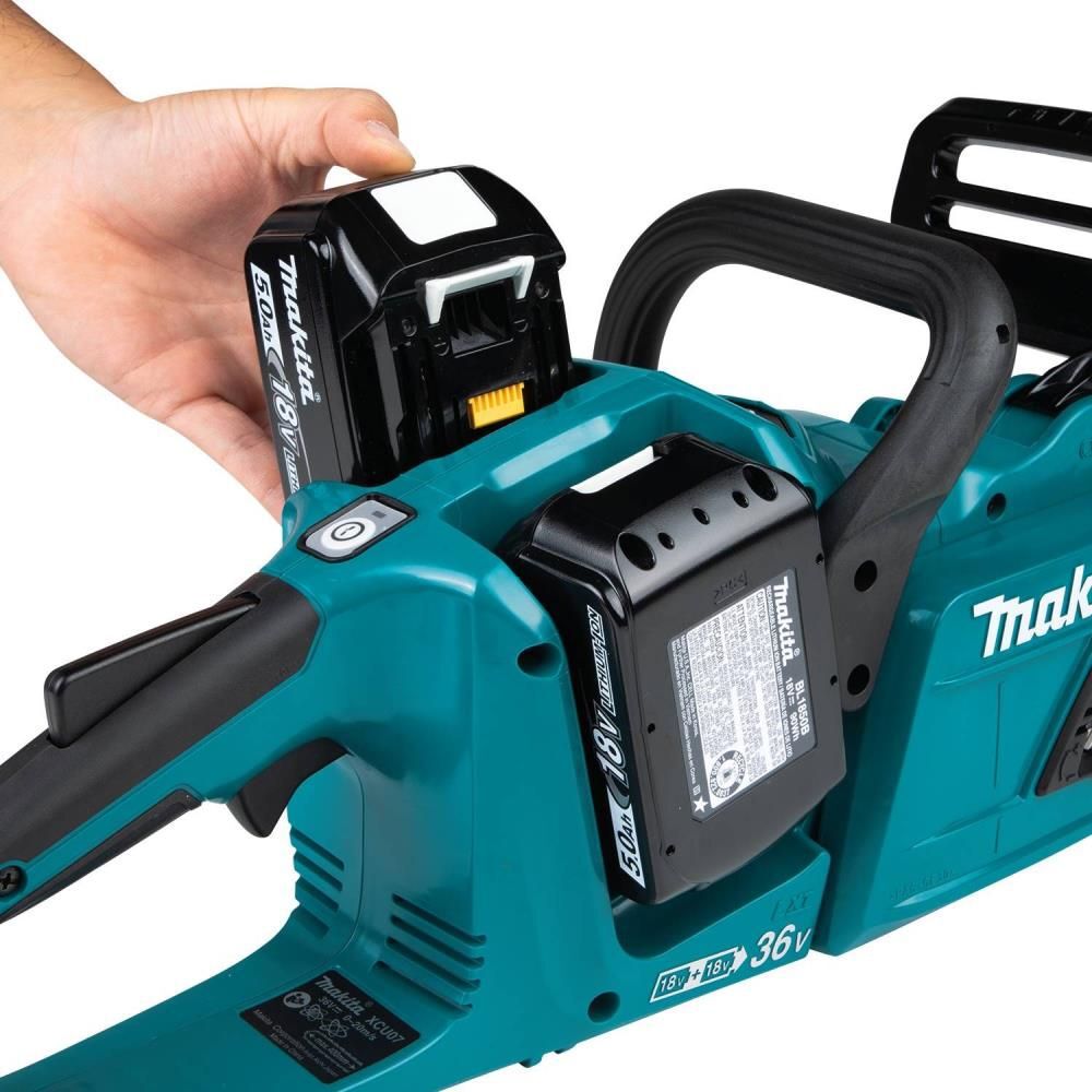 Makita 18V X2 (36V) LXT Lithium-Ion Brushless Cordless 14in Chain Saw Kit (5.0Ah), large image number 18