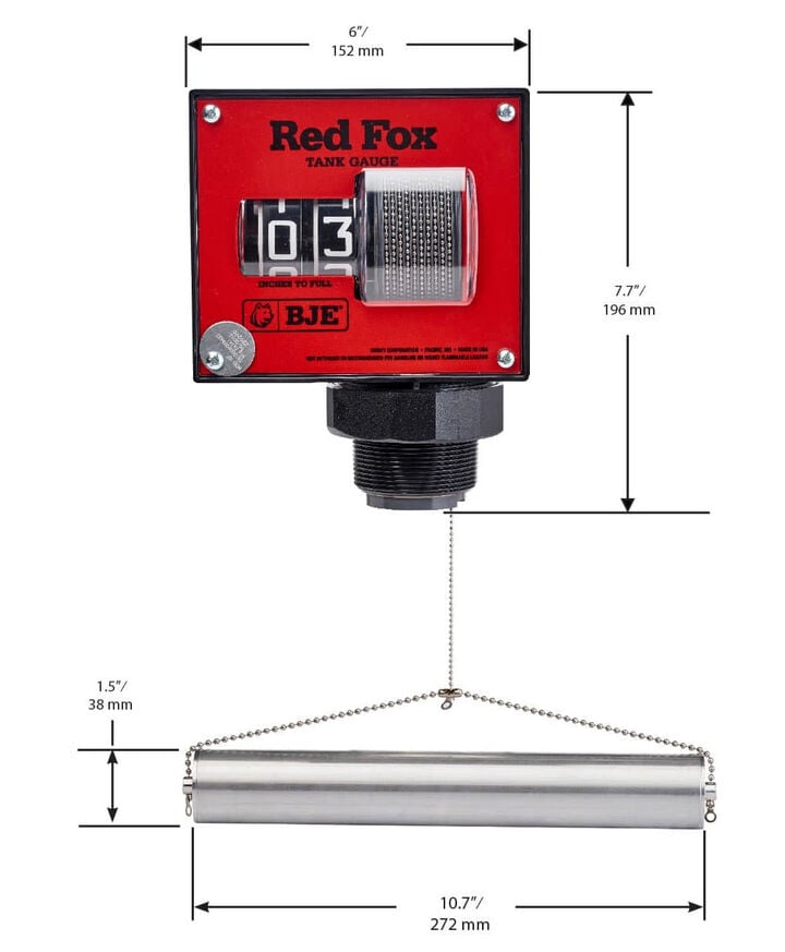 Husky Red Fox 99 Inch Liquid Level Tank Gauge, large image number 1