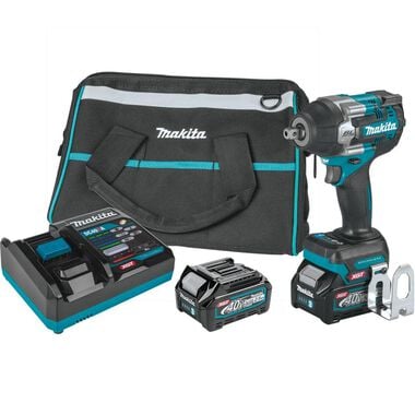 Makita 40V max XGT Impact Wrench Kit 1/2in Sq Drive with Detent Anvil